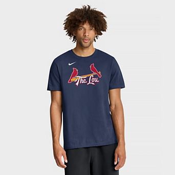 Men's Nike Navy St. Louis Cardinals City Connect Large Logo T-Shirt