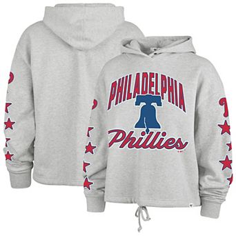 Women's '47 Heather Gray Philadelphia Phillies Plus Size Starry Eye Hoodie