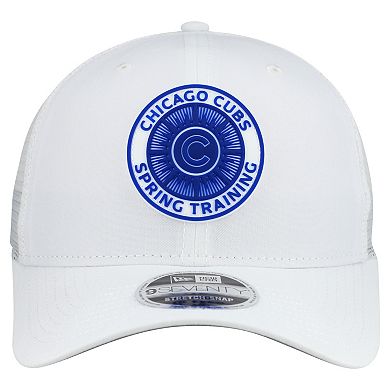 Men's New Era White Chicago Cubs 2026 Spring Training Fan Pack 9SEVENTY Adjustable Trucker Hat