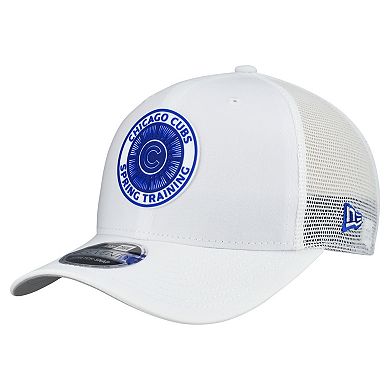 Men's New Era White Chicago Cubs 2026 Spring Training Fan Pack 9SEVENTY Adjustable Trucker Hat