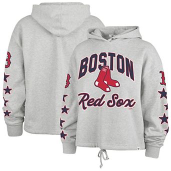 Women's '47 Heather Gray Boston Red Sox Plus Size Starry Eye Hoodie