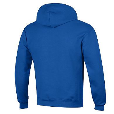 Men's Champion Royal Seattle Seahawks Powerblend Arch over Logo Hoodie