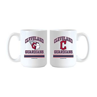 Logo Brands Cleveland Guardians 15oz. Current & Throwback Mug Set