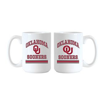 Logo Brands Oklahoma Sooners 15oz. Current & Throwback Mug Set