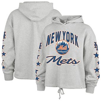 Women's '47 Heather Gray New York Mets Plus Size Starry Eye Hoodie