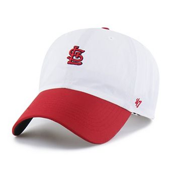 Men's '47 White/Red St. Louis Cardinals Vista Mini Clean Up brrr Adjustable Hat