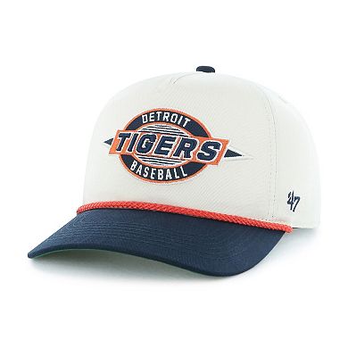 Youth '47 Natural/Navy Detroit Tigers Frame Out Hitch Adjustable Hat