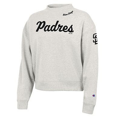 Women's Champion Stone San Diego Padres Triumph Tri-Blend Sweatshirt