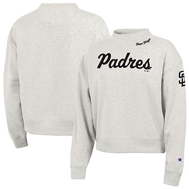 Women's Champion Stone San Diego Padres Triumph Tri-Blend Sweatshirt