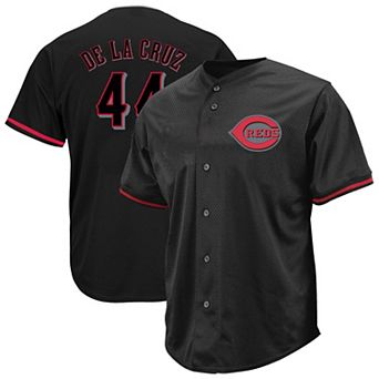 Men's Profile Elly De La Cruz Black Cincinnati Reds Big & Tall Pop Fashion Jersey
