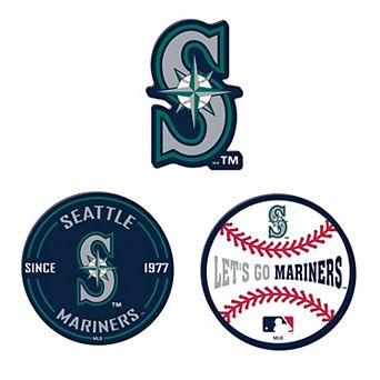 WinCraft Seattle Mariners 3-Pack Premium Fridge Magnet Set
