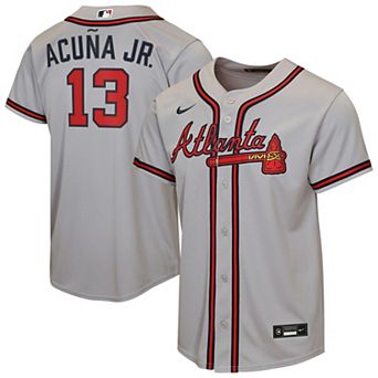 Youth Nike Ronald Acu̱a Jr. Gray Atlanta Braves Road Replica Jersey