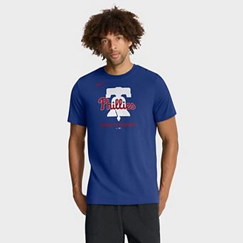 Men's Nike Royal Philadelphia Phillies Tri-Blend Logo T-Shirt