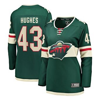 Women's Fanatics Quinn Hughes Green Minnesota Wild Home Breakaway Jersey
