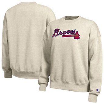 Women's Champion Oatmeal Atlanta Braves All-Star Sweatshirt