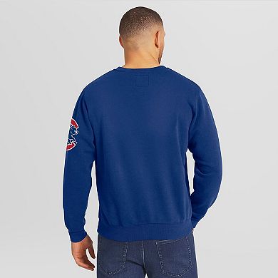 Men's Darius Rucker Collection by Fanatics Royal Chicago Cubs Washed Crew Neck Pullover Sweatshirt