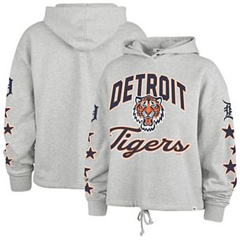 Women's '47 Heather Gray Detroit Tigers Plus Size Starry Eye Hoodie