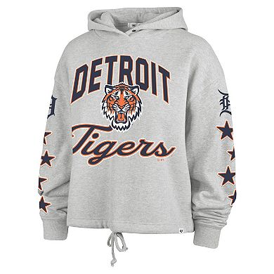 Women's '47 Heather Gray Detroit Tigers Plus Size Starry Eye Hoodie
