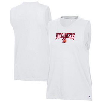 Women's Champion White Tampa Bay Buccaneers Muscle Tank Top