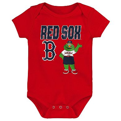 Infant Outerstuff Boston Red Sox Home Plate 3-Piece Creeper Set