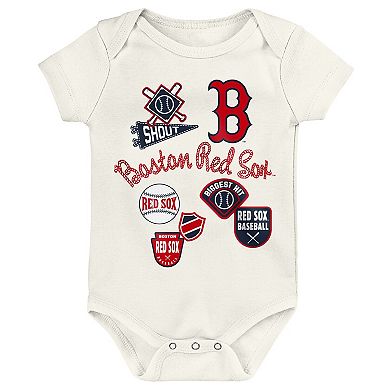 Infant Outerstuff Boston Red Sox Home Plate 3-Piece Creeper Set