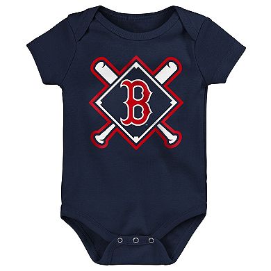 Infant Outerstuff Boston Red Sox Home Plate 3-Piece Creeper Set