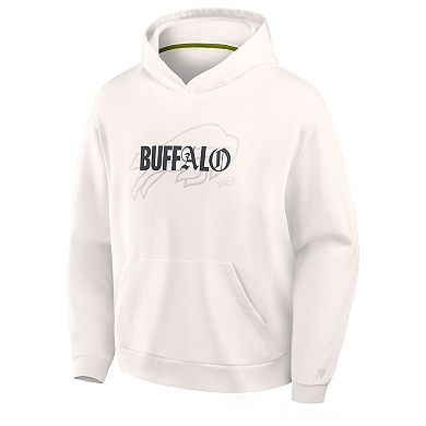 Men's Fanatics Cream Buffalo Bills Oversized Type Play Location Hoodie