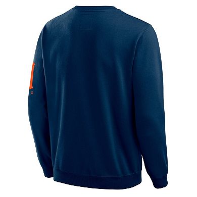 Men's Darius Rucker Collection by Fanatics Navy Detroit Tigers Washed Crew Neck Pullover Sweatshirt
