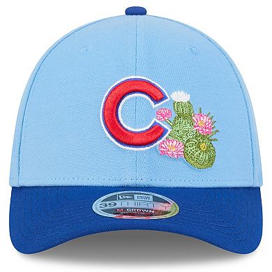 Men's New Era Light Blue/Royal Chicago Cubs 2026 Spring Training M-Crown 39THIRTY Flex Hat