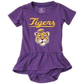 Girls Infant Wes & Willy Purple LSU Tigers Skirted Bodysuit