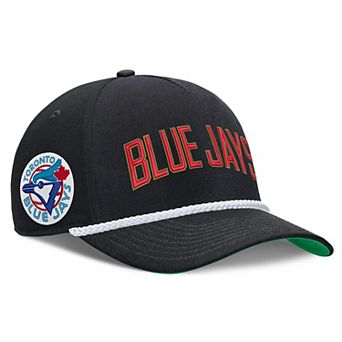 Men's Nike Black Toronto Blue Jays Cooperstown Collection Rise Adjustable Hat