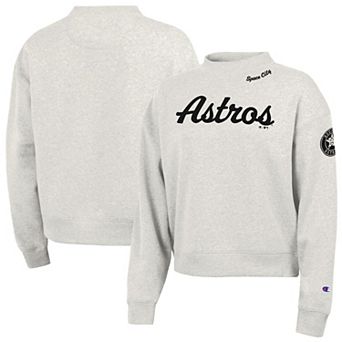 Women's Champion Stone Houston Astros Triumph Tri-Blend Sweatshirt