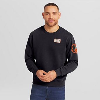 Men's Darius Rucker Collection by Fanatics Black Baltimore Orioles Washed Crew Neck Pullover Sweatshirt