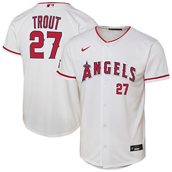 Youth Nike Mike Trout White Los Angeles Angels Home Stadium Player Jersey