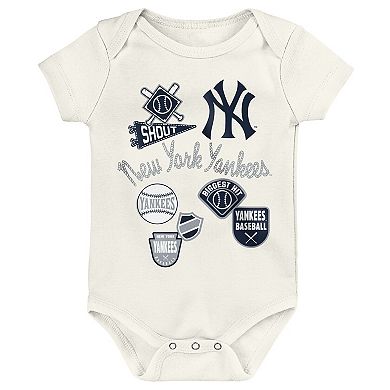 Infant Outerstuff New York Yankees Home Plate 3-Piece Creeper Set