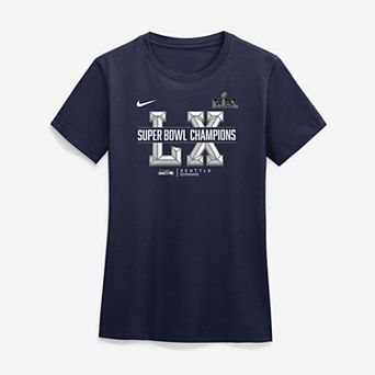 Women's Nike College Navy Seattle Seahawks Super Bowl LX Champions Sacrifice T-Shirt