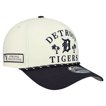 Men's New Era Cream Detroit Tigers 2026 Spring Training Fan Pack Rope A-Frame 9FORTY Adjustable Hat