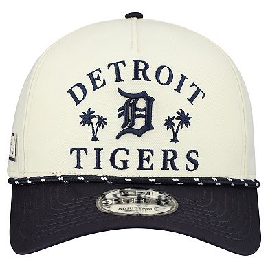 Men's New Era Cream Detroit Tigers 2026 Spring Training Fan Pack Rope A-Frame 9FORTY Adjustable Hat