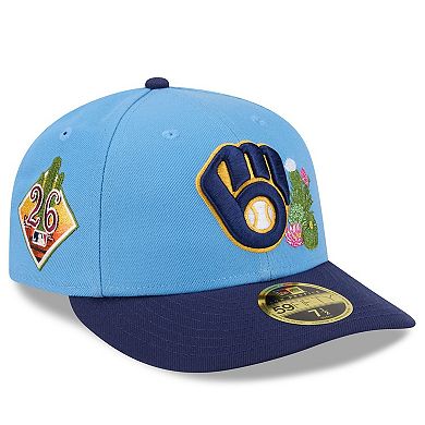 Men's New Era Light Blue/Navy Milwaukee Brewers 2026 Spring Training Low Profile 59FIFTY Fitted Hat