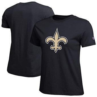 Women's Champion Black New Orleans Saints Logo T-Shirt