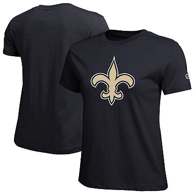 Women's Champion Black New Orleans Saints Logo T-Shirt
