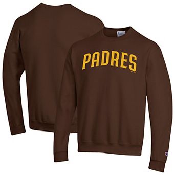 Men's Champion Brown San Diego Padres Powerblend Wordmark Sweatshirt
