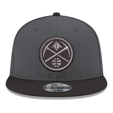 Men's New Era Gray/Black Denver Nuggets Logo 2-Tone 9FIFTY Snapback Hat