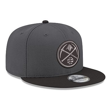 Men's New Era Gray/Black Denver Nuggets Logo 2-Tone 9FIFTY Snapback Hat