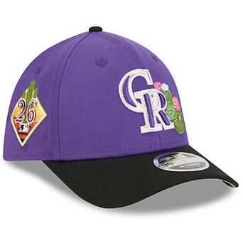 Men's New Era Purple/Black Colorado Rockies 2026 Spring Training M-Crown 39THIRTY Flex Hat
