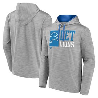 Men's Fanatics Heather Gray Detroit Lions Never Quit Hoodie
