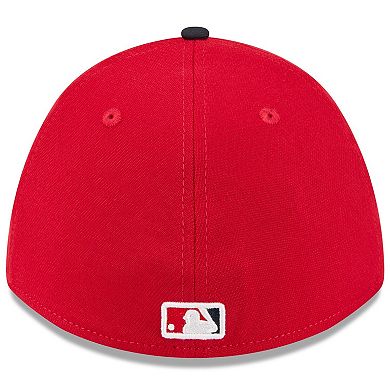 Men's New Era Red/Navy Los Angeles Angels 2026 Spring Training M-Crown 39THIRTY Flex Hat