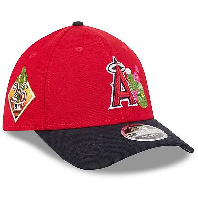 Men's New Era Red/Navy Los Angeles Angels 2026 Spring Training M-Crown 39THIRTY Flex Hat