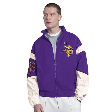 Men's Starter Purple Minnesota Vikings The Gust Full-Zip Hoodie