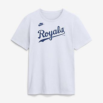 Men's Nike White Kansas City Royals Cooperstown Collection Wordmark T-Shirt